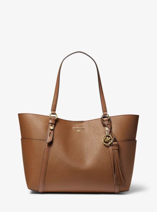 Damske Prenosná Taška Michael Kors Sullivan Large Saffiano Leather Hnede - Kabelky Michael Kors Outlet | XASHF-3928